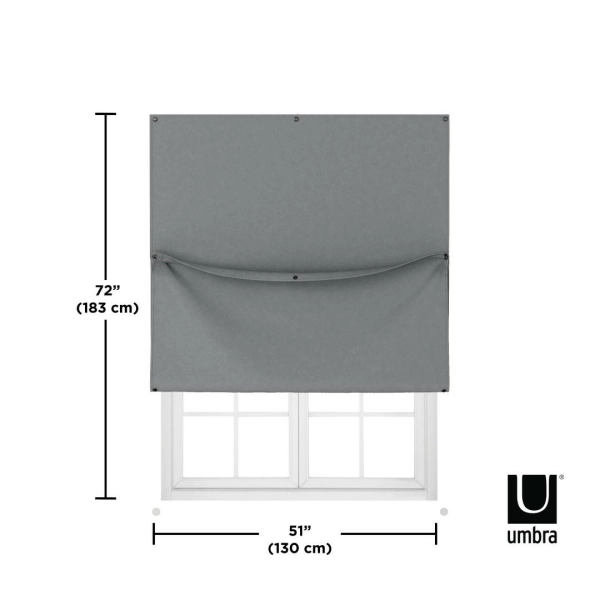 UMBRA panel zaciemniający NIGHTFALL 129 cm - 198 cm ciemno szary